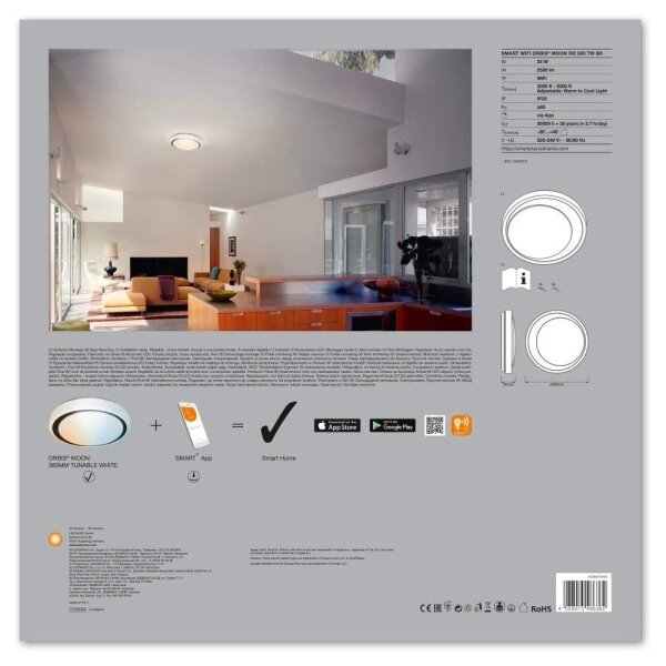 Ledvance - LED Stmievateľné stropné svietidlo SMART+ MOON LED/24W/230V Wi-Fi