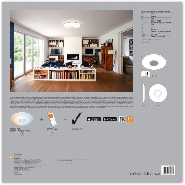Ledvance - LED Stmievateľné stropné svietidlo SMART+ KITE LED/32W/230V Wi-Fi