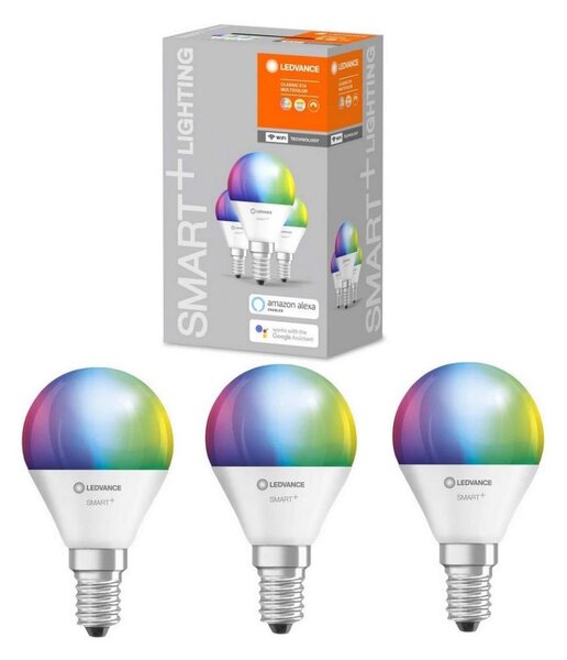 SADA 3x LED RGBW Stmievateľná žiarovka SMART+ E14/5W/230V 2700K-6500K - Ledvance