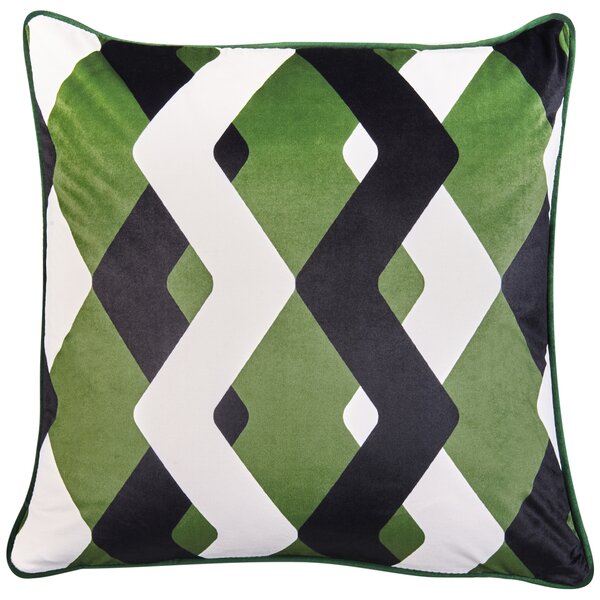 Sada 2 vonkajších dekoratívnych vankúšov viacfarebná polyester 45 x 45 cm geometrický vzor záhradné doplnky
