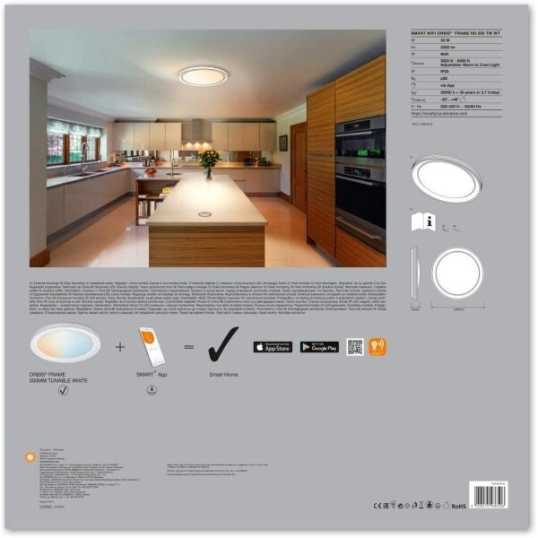 Ledvance - LED Stmievateľné stropné svietidlo SMART+ FRAME LED/32W/230V Wi-Fi
