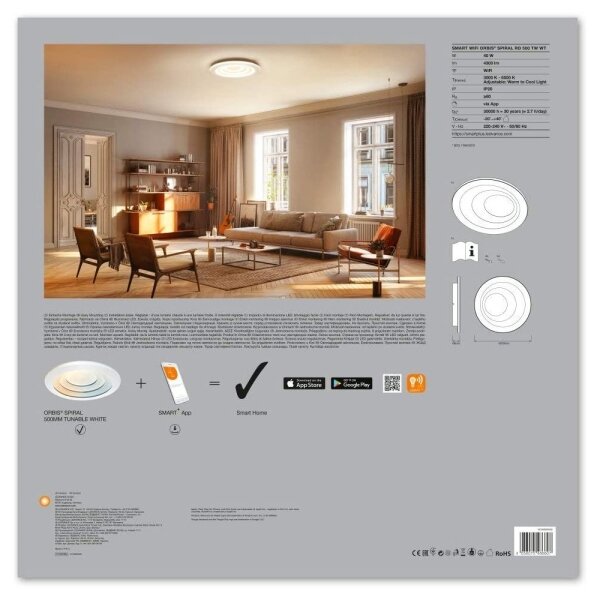 Ledvance - LED Stmievateľné stropné svietidlo SMART+ SPIRAL LED/24W/230V Wi-Fi