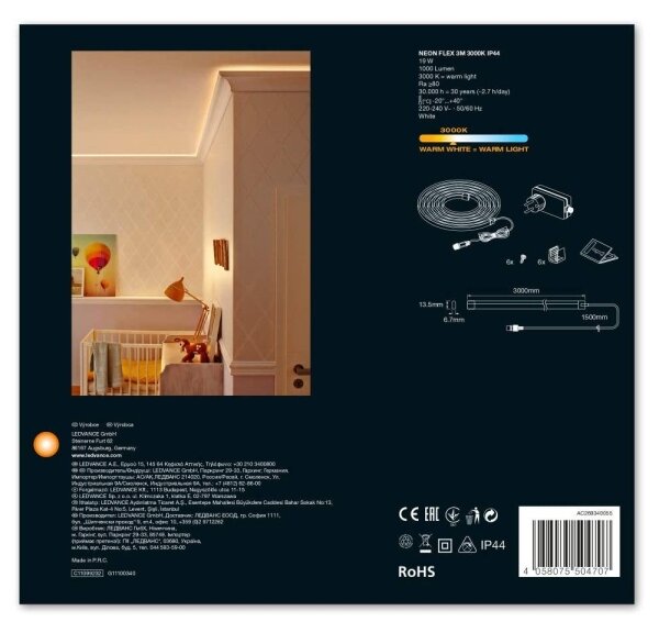 Ledvance - LED Vonkajší pásik FLEX 3m LED/19W/230V IP44