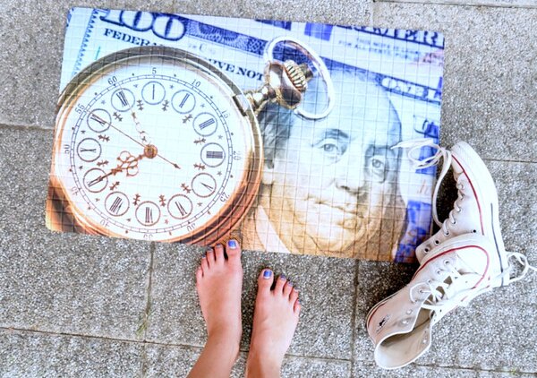 Multifunkčná predložka - Time is money, 45x75 cm