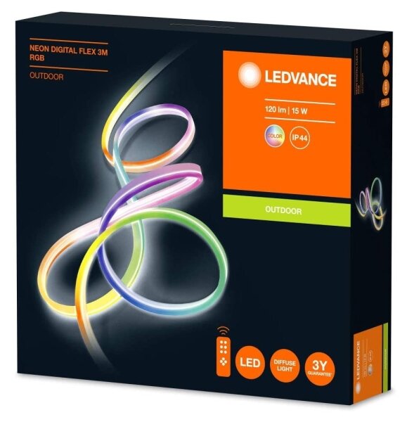 Ledvance - LED RGB Stmievateľný vonkajší pásik FLEX 3m LED/15W/230V IP44 + DO
