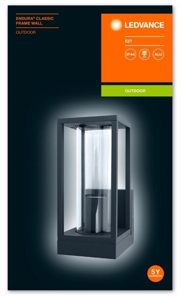 Ledvance - Vonkajšie nástenné svietidlo FRAME 1xE27/60W/230V IP44