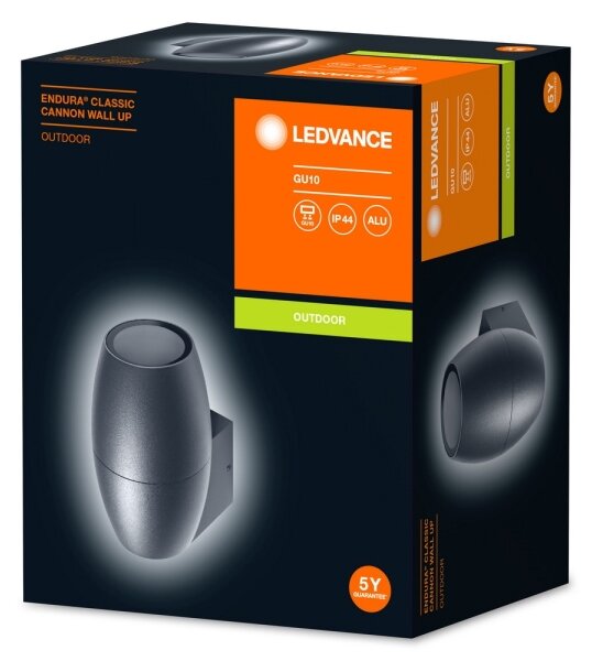Ledvance - Vonkajšie nástenné svietidlo CANNON 1xGU10/35W/230V IP44