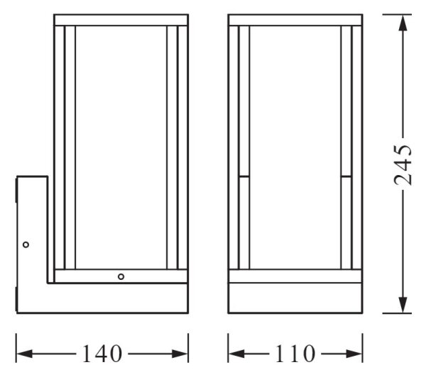 Ledvance - Vonkajšie nástenné svietidlo FRAME 1xE27/60W/230V IP44