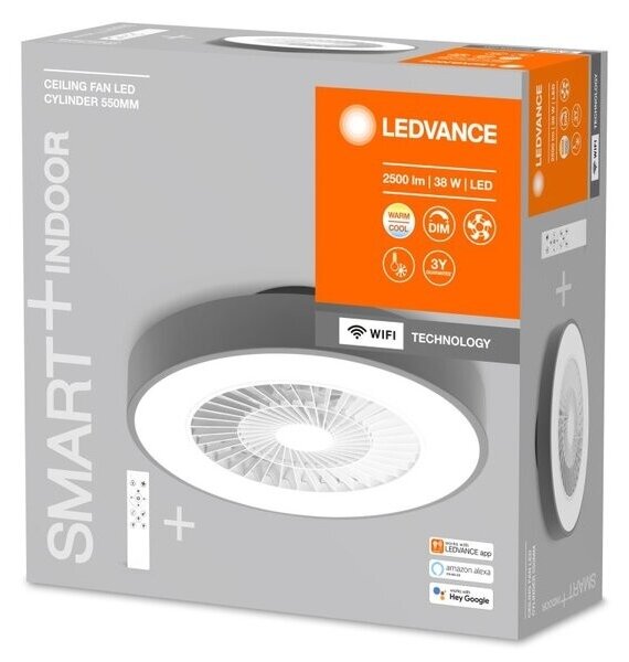 Ledvance -LED Stmievateľné svietidlo s ventilátorom SMART+ LED/38W/230V Wi-Fi + DO