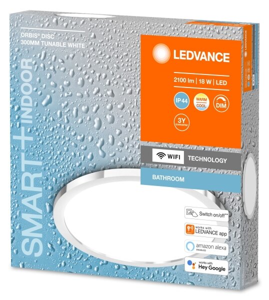 Ledvance - LED Stmievateľné kúpeľňové svietidlo SMART+ DISC LED/18W/230V Wi-Fi IP44