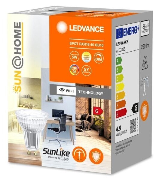LED Stmievateľná antibakteriálna žiarovka PAR16 GU10/4,9W/230V Wi-Fi - Ledvance