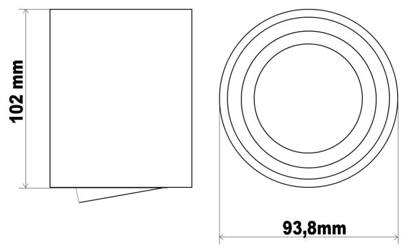 LED Bodové svietidlo TUBA 1xGU10/5W/230V 2700K čierna