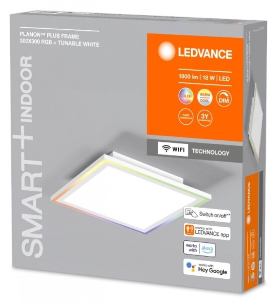 Ledvance- LED RGBW Stmievateľné stropné svietidlo SMART+ PLANON LED/18W/230V Wi-Fi