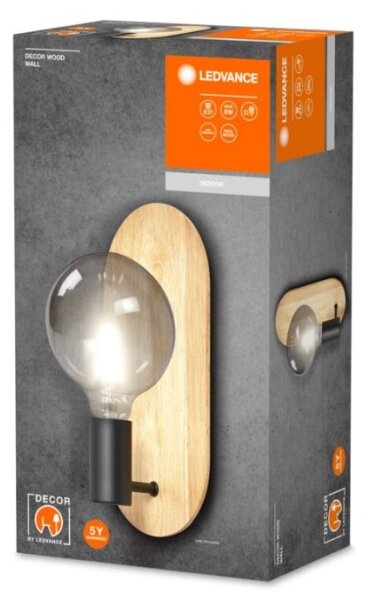 Ledvance - Nástenné svietidlo DECOR WOOD 1xE27/8W/230V