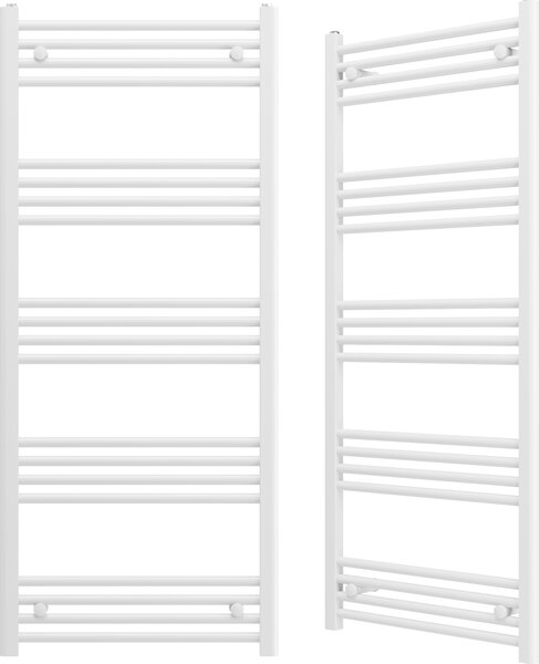 Granitan | Kúpeľňový radiátor Breno - 60x140 cm - Biely - Moderný dizajn - Integrovaný ohrievač uterákov