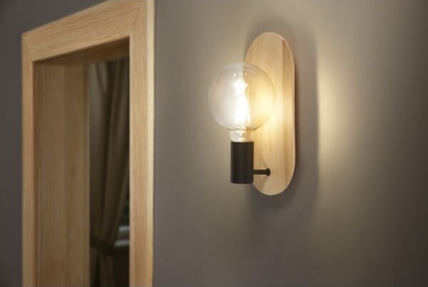 Ledvance - Nástenné svietidlo DECOR WOOD 1xE27/8W/230V