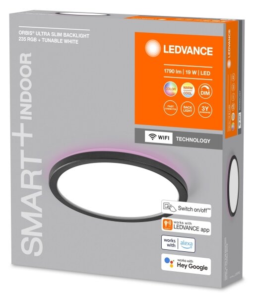 Ledvance - LED RGBW Stmievateľné stropné svietidlo SMART+ ORBIS LED/19W/230V Wi-Fi