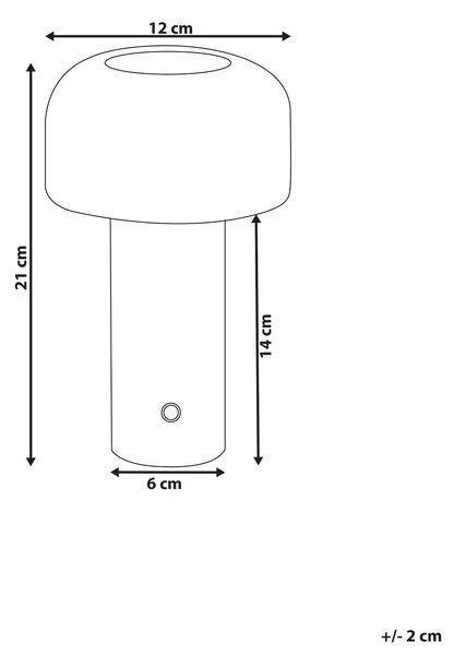 Stolná lampa modrá železo s dotykovým vypínačom nabíjanie cez USB kábel bezdrôtová moderný štýl interiér exteriér