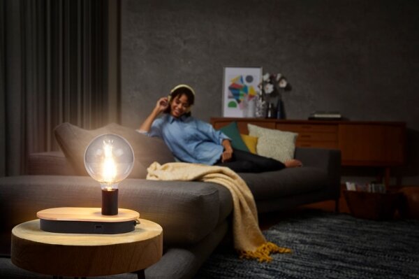 Ledvance - Dotyková stolná lampa s USB konektorom DECOR WOOD 1xE27/8W/230V