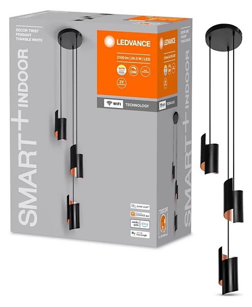 Ledvance - LED Stmievateľný luster na lanku SMART+ DECOR 3xLED/8W/230V čierna Wi-Fi