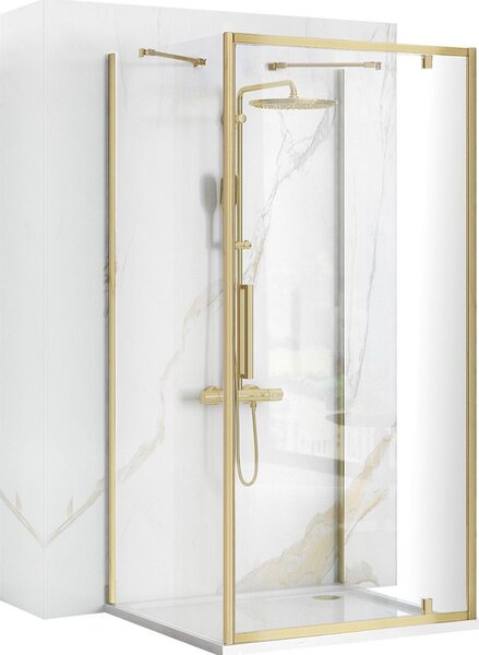 Sprchovací Kút Rea Rapid Swing 100X100 Brush Gold