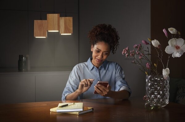 Ledvance - LED Stmievateľný luster na lanku DECOR WOOD 3xLED/7W/230V Wi-Fi