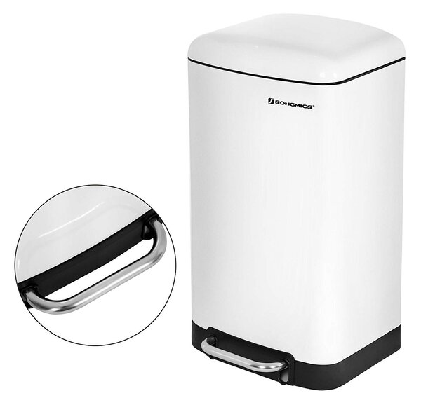 SONGMICS Odpadkový kôš s vekom IRIS 30 l biely