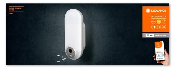 Ledvance - LED RGBW Vonkajšie svietidlo so senzorom a kamerou LED/15W/230V IP44
