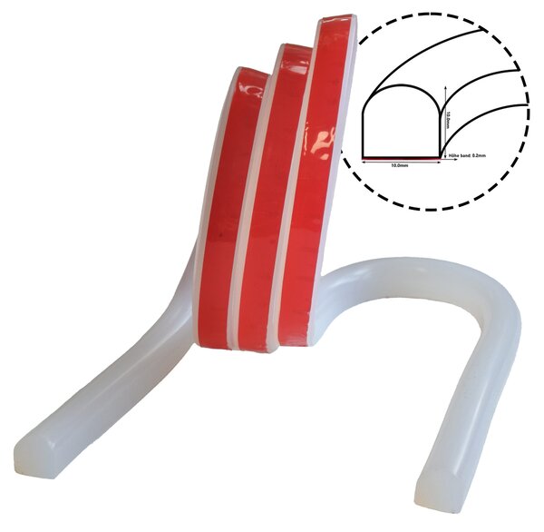 Silikónová prahová ochrana 90 cm 10 mm x 10 mm mäkký flexibilný samolepiaci vodotesný sprchový prah pre sprchu
