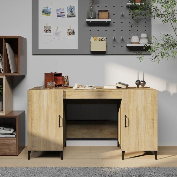 Maison Exclusive - písací stôl Sonoma dub 140x50x75 cm drevený materiál