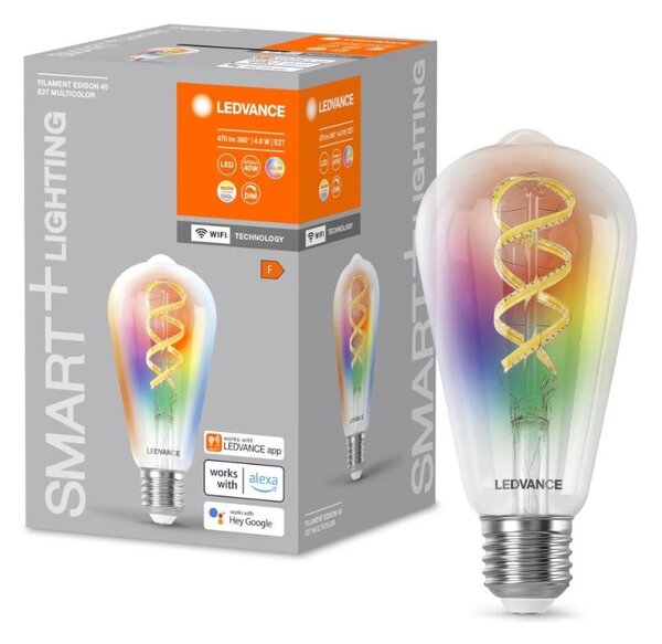 LED RGBW Stmievateľná žiarovka SMART+ E27/4,8W/230V 2700-6500K Wi-Fi - Ledvance