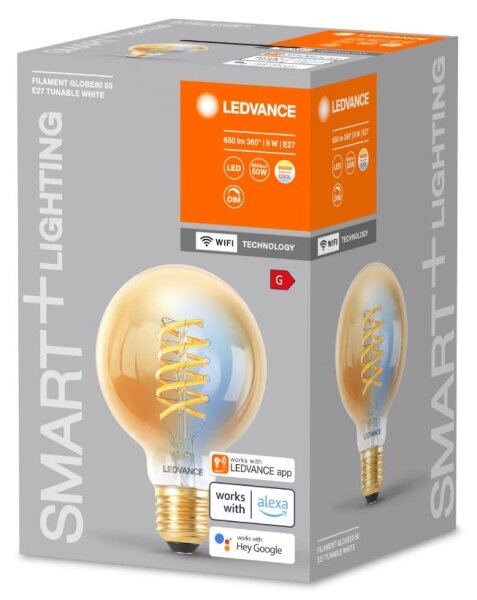 LED Stmievateľná žiarovka SMART+ GLOBE E27/8W/230V 2200-5000K Wi-Fi - Ledvance
