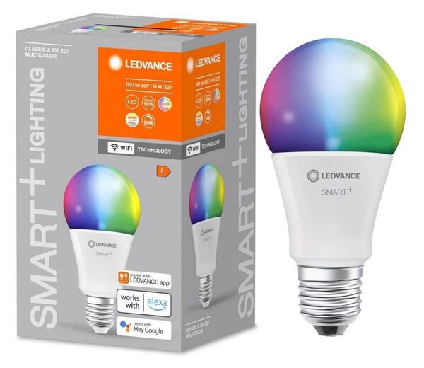 LED RGBW Stmievateľná žiarovka SMART+ E27/14W/230V 2700-6500K Wi-Fi - Ledvance