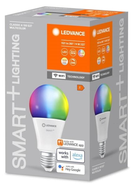 LED RGBW Stmievateľná žiarovka SMART+ E27/14W/230V 2700-6500K Wi-Fi - Ledvance