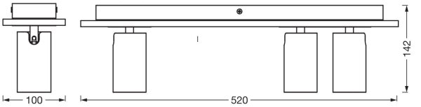 Ledvance - LED Bodové svietidlo DECOR MERCURY 3xGU10/3,4W/230V