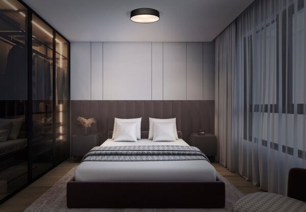 Osram - Stropné svietidlo ORBIS PARIS 1xE27/25W/230V priemer 30 cm čierne