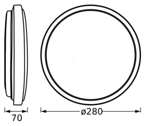 Ledvance - LED Stropné svietidlo ORBIS LONDON LED/16W/230V čierna