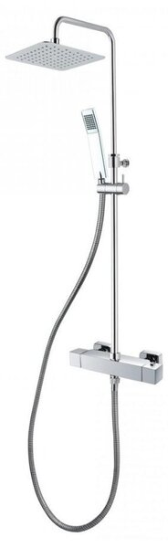Sprchový set: termostat PRISMA + hlavica SLIM 250x250mm, prísluenstvo