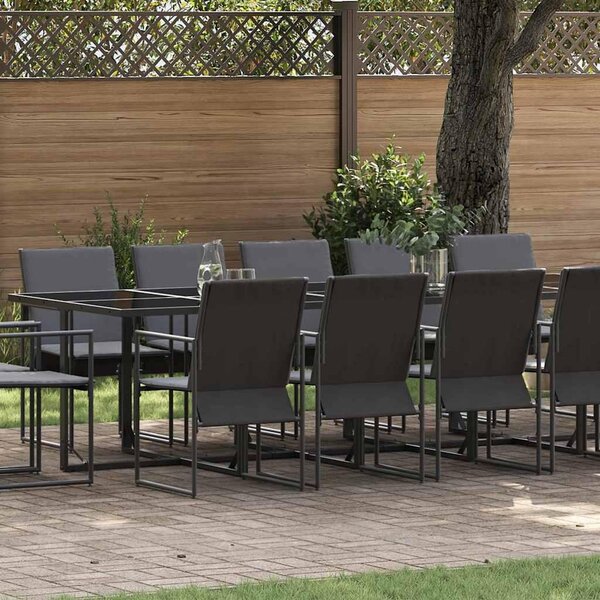 Maison Exclusive - Záhradný jedálenský set 15 pcs ierna Oce