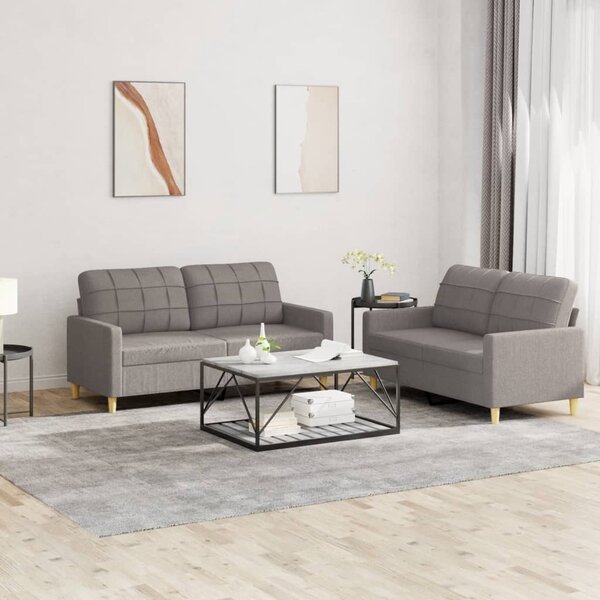 Maison Exclusive – 2-dielna sedacia súprava s vankúmi, látka v odtieni taupe