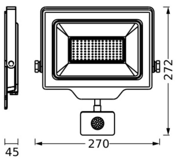 Ledvance - LED vonkajší reflektor s pohybovým senzorom FLOODLIGHT LED/100W/230V IP44