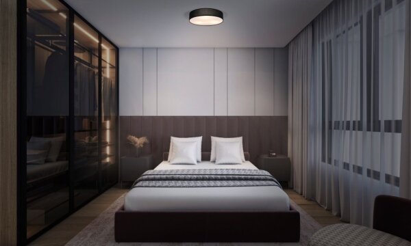 Osram - Stropné svietidlo ORBIS PARIS 2xE27/25W/230V pr. 40 cm čierna