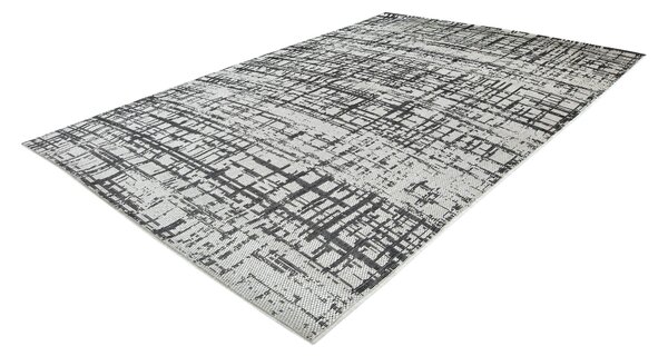 TKANÝ KOBEREC, 120/170 cm sivá, biela Novel - Koberce