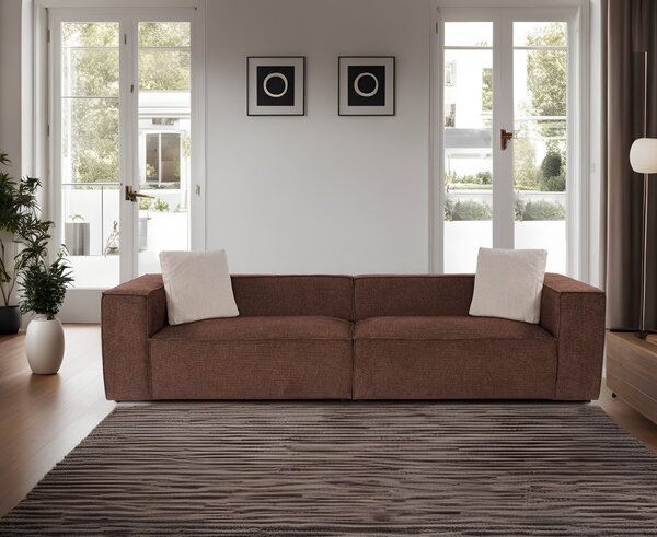Hanah Home Štvormiestna pohovka Lora 300 cm hnedá