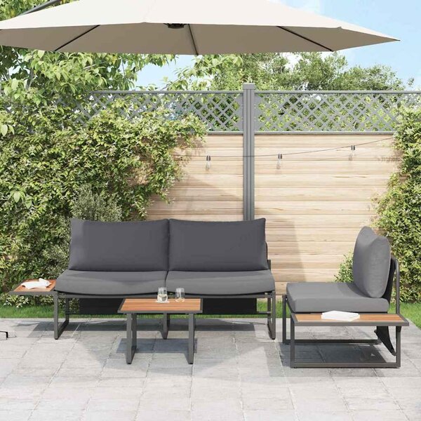 Maison Exclusive - Záhradný jedálenský set 3 pcs Antracit Oceľ