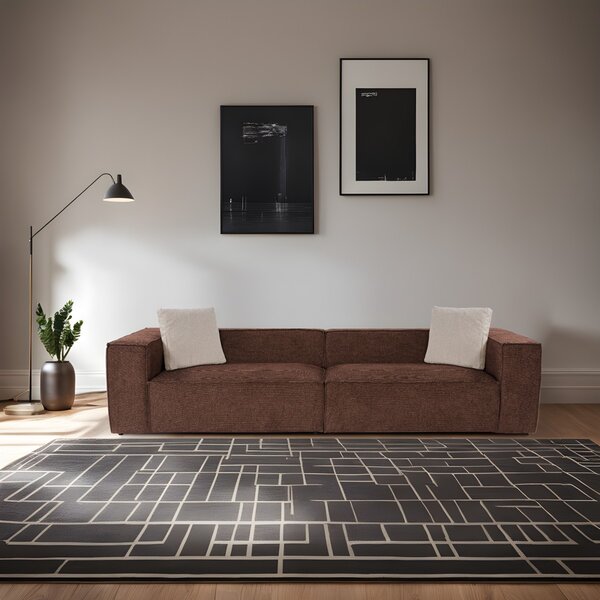 Hanah Home Štvormiestna pohovka Lora 300 cm hnedá