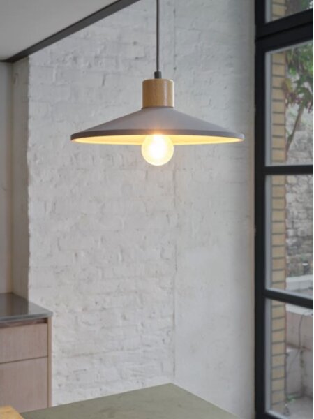Ledvance - Luster na lanku DECOR CONCRETE 1xE27/15W/230V pr. 32 cm betón šedá