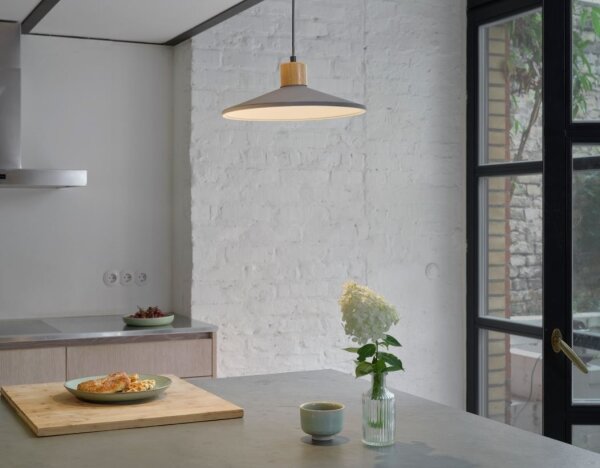 Ledvance - Luster na lanku DECOR CONCRETE 1xE27/15W/230V pr. 32 cm betón šedá
