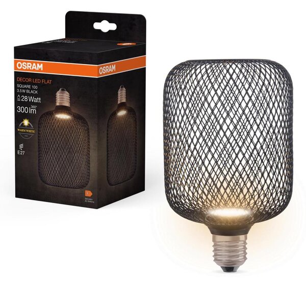 LED Žiarovka DECOR FLAT E27/3,5W/230V 2700K čierna - Osram