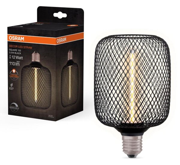 LED Stmievateľná žiarovka DECOR FILAMENT E27/3,5W/230V 1800K čierna - Osram